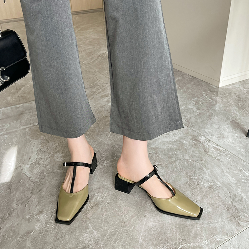 1678086628921_739062.jpg Women's Pointed Toe Sandals 2023 Summer New Fashion French Fairy Style Mid Heel One-Strap Shoes