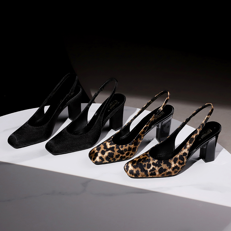 1759892326693_kUXobm.jpg Bigwood Women's Square Toe Satin Low Heel Shoes with Open Back and Ankle Strap, Leopard Print, Party Dress Shoes