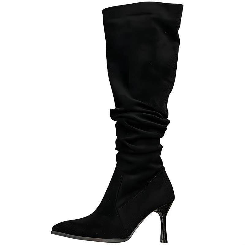 1763886393944_SKXxMY.jpg Over Knee Boots Women One Boot Four Ways Fleece Lined 2025 Autumn Winter New Pointed Toe High Heel Slouchy Stacked Boots
