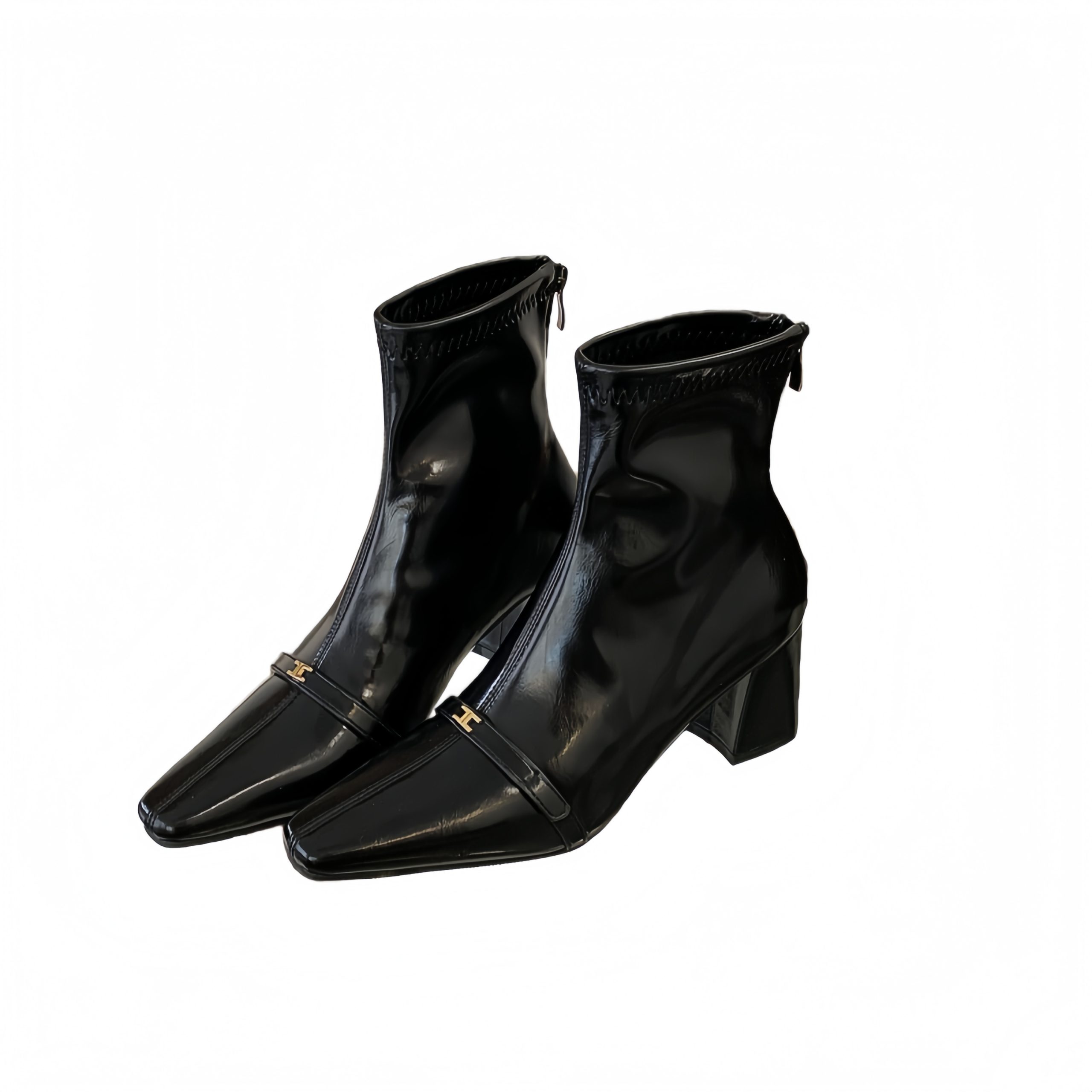 1764317980891_uVo5Xj.jpg Korean Style Square Toe Chunky Heel Short Boots Women 2025 New Fall Winter Fashion Boots with Back Zipper