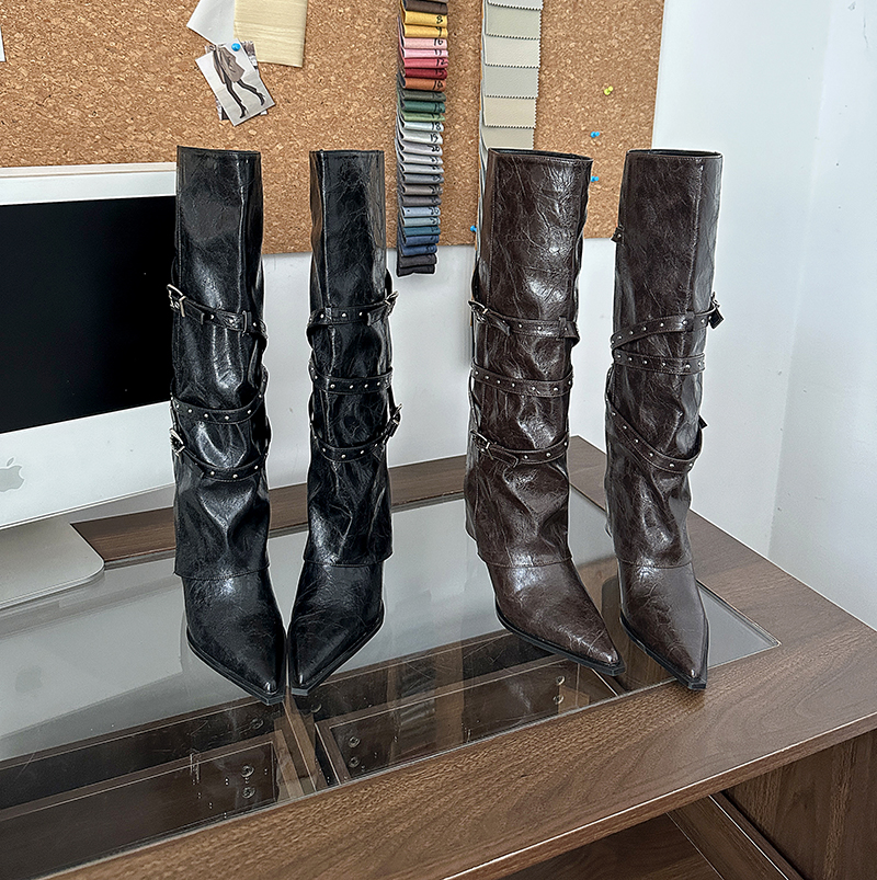 1782527709198_N2A8Wu.jpg HMSZ Women's Pointed Toe Over Knee High Boots 2026 Autumn Winter Stiletto Heel Coffee Color Stacked Tall Boots