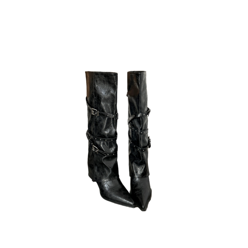 1782527713708_xehfiC.png HMSZ Women's Pointed Toe Over Knee High Boots 2026 Autumn Winter Stiletto Heel Coffee Color Stacked Tall Boots